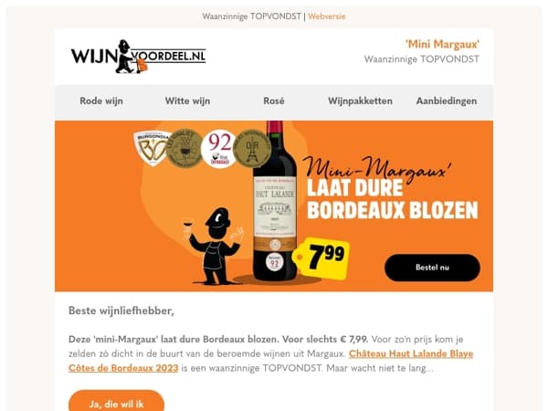 'Mini-Margaux' laat dure Bordeaux blozen