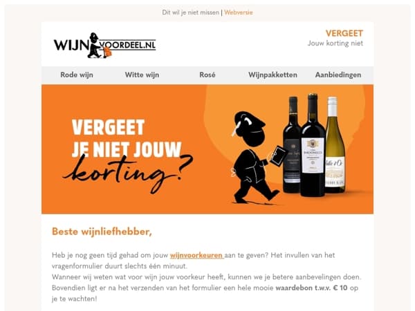 Er ligt nog een waardebon van 10 euro op jou te wachten...