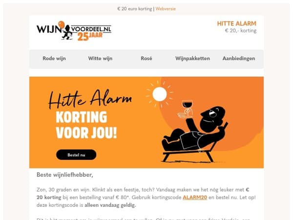 🌡️☀️Hitte alarm! Hoge temperatuur = Korting