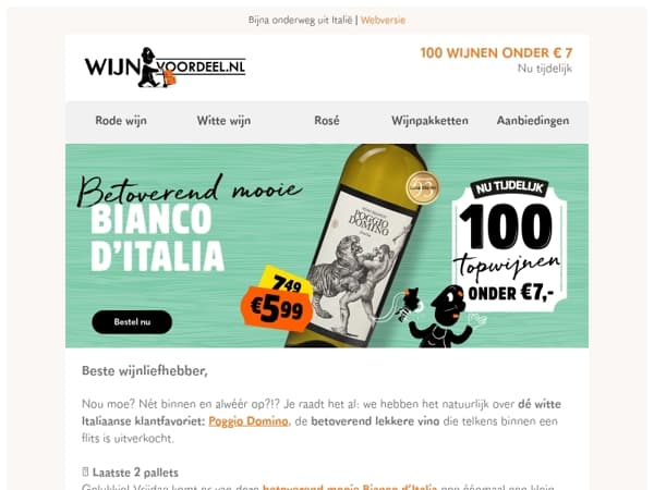 Klantfavoriet Poggio nú 5.99