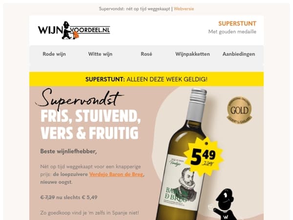 Loepzuivere Verdejo mét goud | 5,49