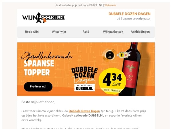 Goudbekroonde Spaanse Tempranillo
