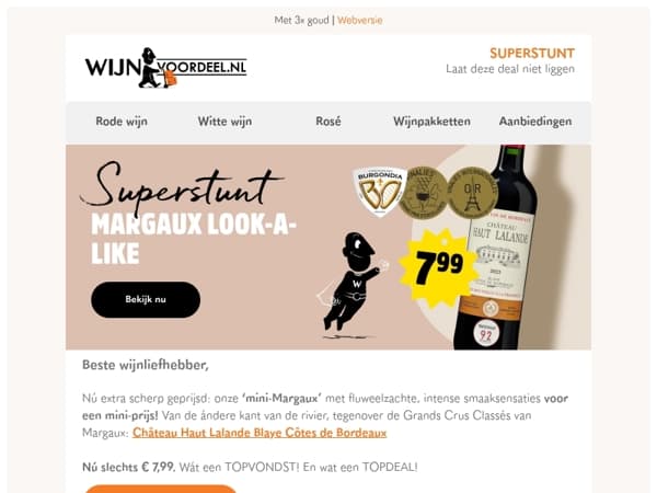 SUPERSTUNT | Margaux look-a-like voor bodemprijs