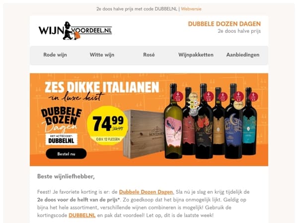 6 dikke Italianen in luxe kist | Hoge punten