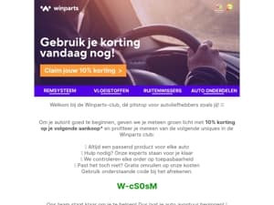 Welkom bij Winparts! 💜