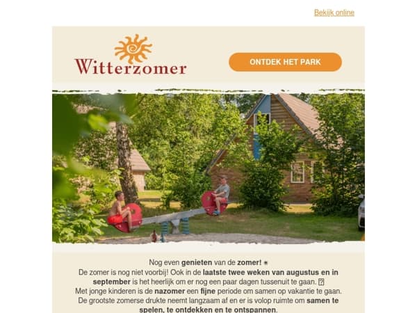 ☀️ Nog even nagenieten van de zomer!