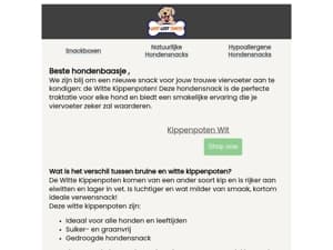 Nieuwe hondensnack in assortiment! De Witte Kippenpoten!