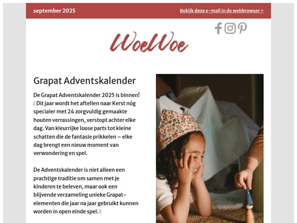 De Grapat Adventskalender 2025 is er! 🎄