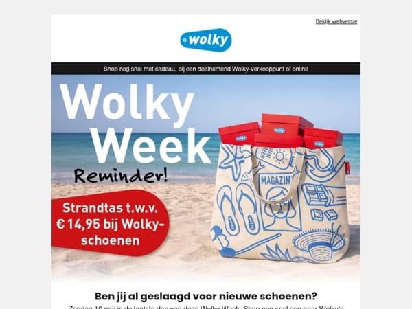 ⏰ Wolky-fan, de Wolky Week is bijna voorbij!