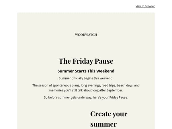 A small pause for the first weekend of summer 🌊