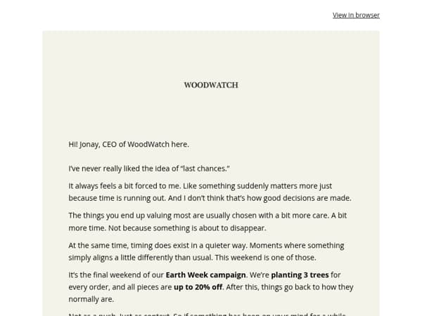 I don’t like last chances