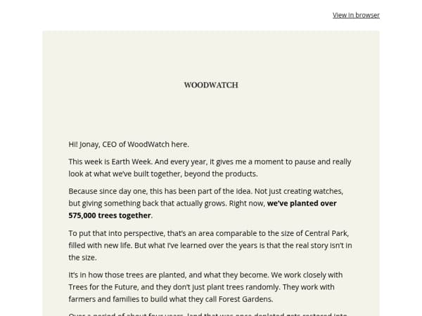 575,000 trees later… this is what it means