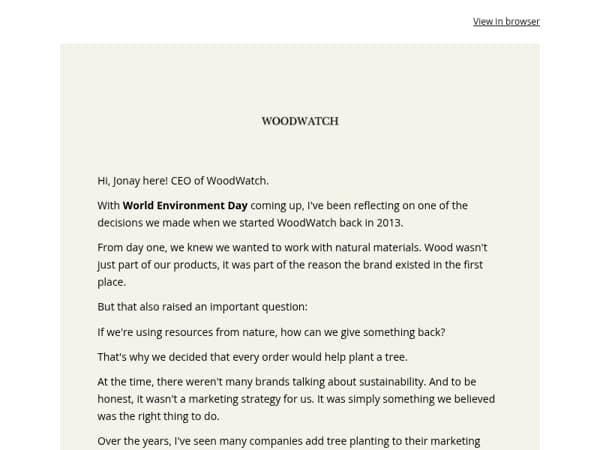 Why we decided to plant trees 13 years ago...