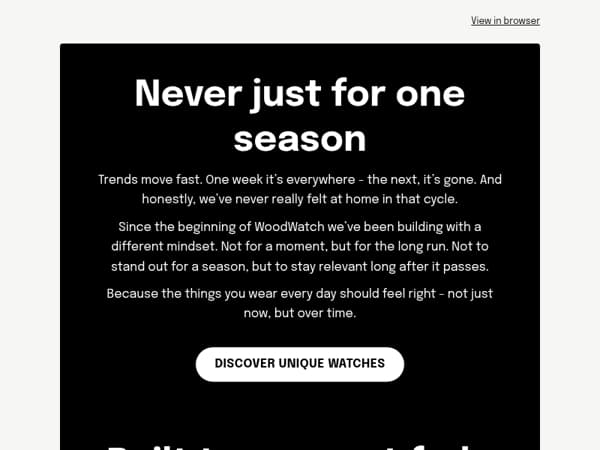 Something that lasts longer than the season