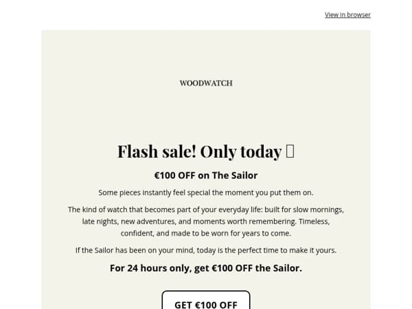 Only today! €100 OFF ❤️‍🔥