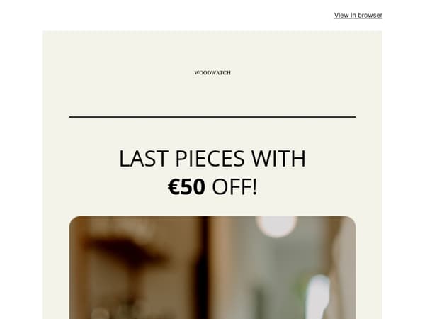 Last weekend to get €50 OFF ⌛