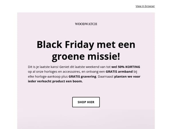 Black Friday met een missie (& tot 50% KORTING) 🌳