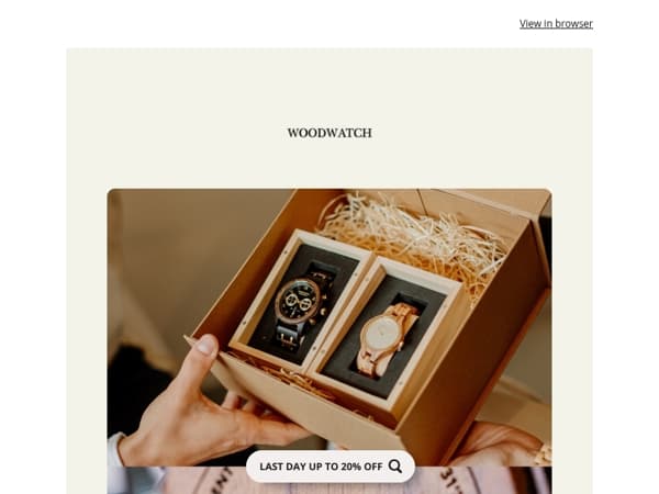 ⏳ Last chance! Up to 20% OFF + FREE engraving ends tonight