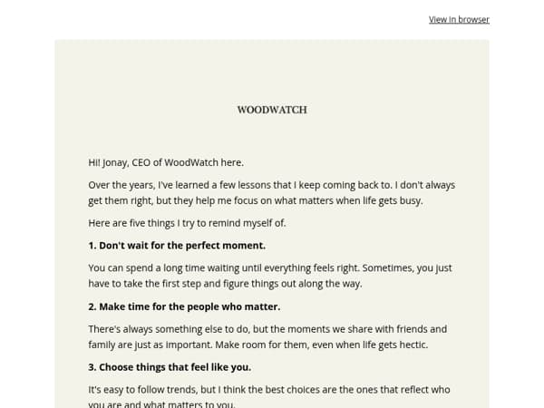 Five things I keep reminding myself
