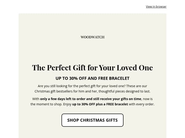 Top Christmas Gifts for Your Loved One! 🎁 Up to 30% OFF + FREE Bracelet