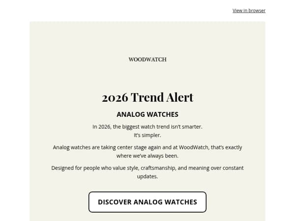 Trend Alert 2026: Analog Watches