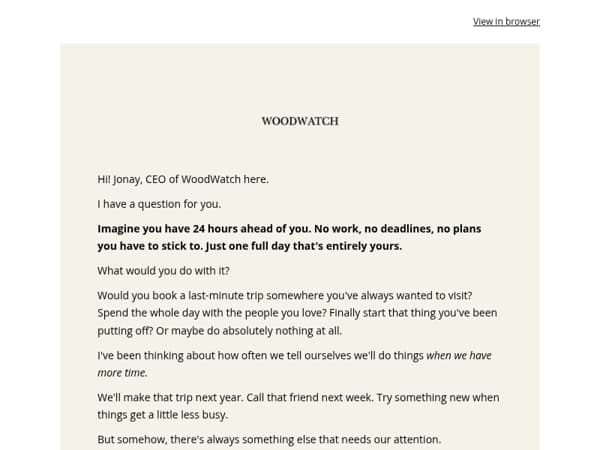 You have 24 hours. What do you do?