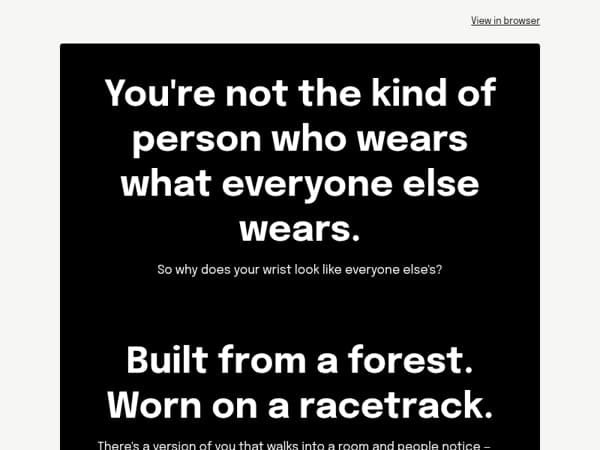 You don’t wear what everyone else wears