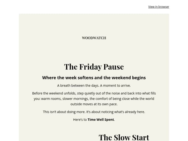 The Friday Pause: when winter asks us to slow ❄️