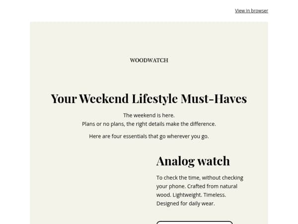 Your Weekend Lifestyle Must-Haves 🌳