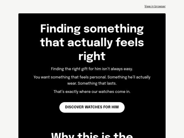 Why this is the perfect watch for him