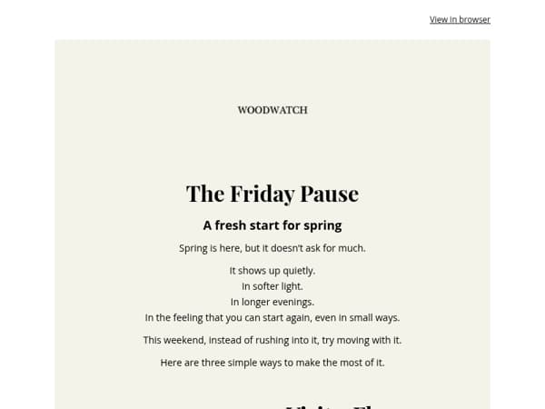 The Friday Pause: The Pace of Spring 🌿