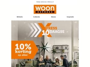 10% korting op alles!