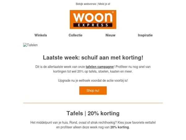 ⏳ Laatste week: Schuif aan met korting!