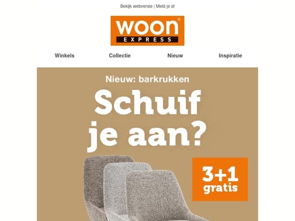 3+1 GRATIS: alle barkrukken! 🪑