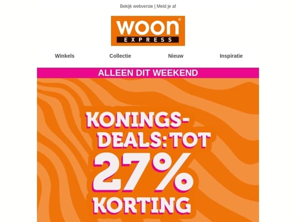 Slechts 2 dagen: tot 27% korting