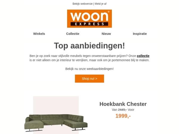 ✨ Leuke meubels, nóg leukere prijzen – mis ze niet!