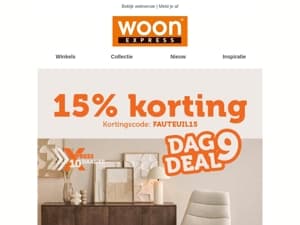 Relax met 15% korting op fauteuils! 🪑