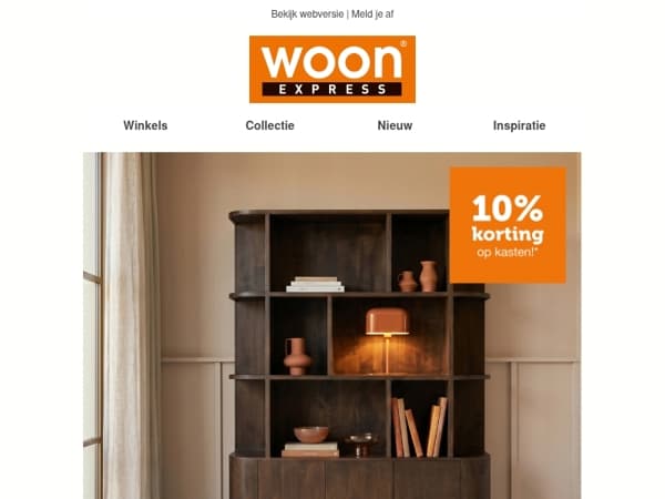 Nu 10% korting op álle kasten! 📦