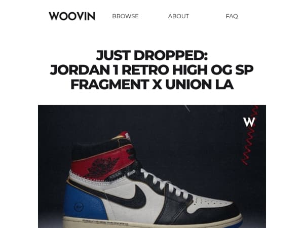 Just Dropped: Jordan 1 Retro High OG SP Fragment X Union LA