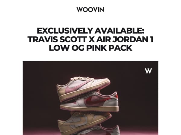 Exclusively available: Travis Scott x Air Jordan 1 Low OG Pink Pack