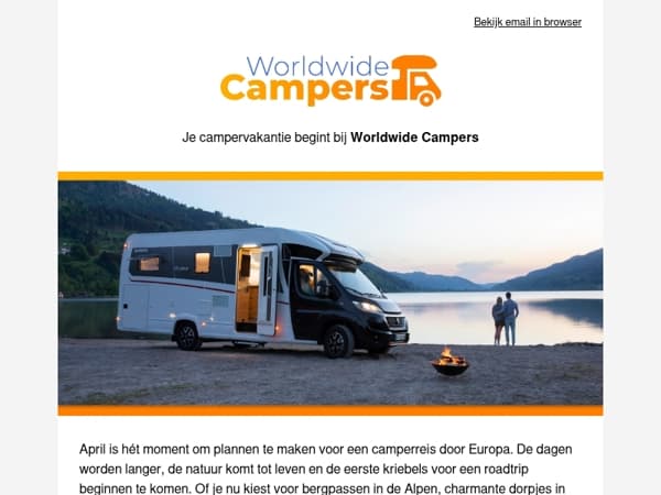 Voorjaarsaanbiedingen voor campers: Geen grap, wel korting!