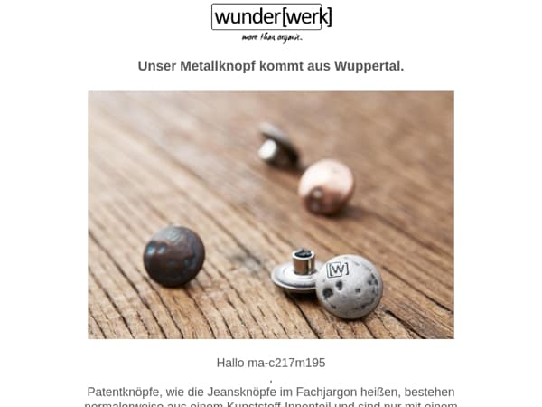 Unser Jeansknopf made in Germany.