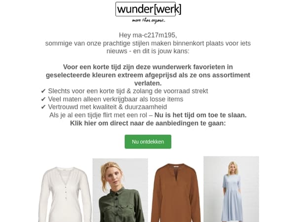 Nu of nooit: sommige stijlen verlaten ons binnenkort ma-c217m195.