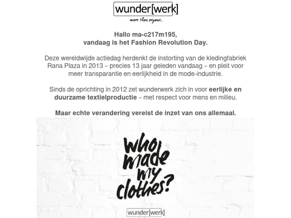 Vandaag is het Fashion Revolution Day. Jouw mening telt, ma-c217m195