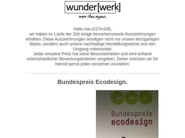 Unsere Auszeichnungen.