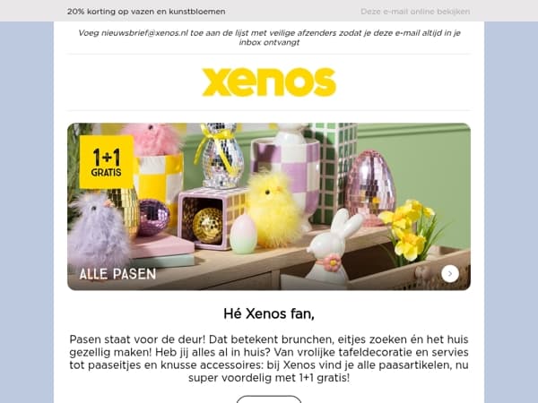 ALLES in Pasen 1+1 GRATIS! 🐰