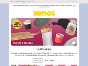 Xenomania tot 40% korting op koken & tafelen