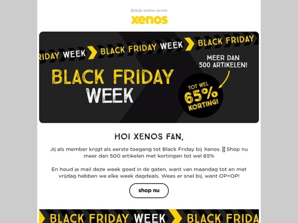 Members shoppen als eerste Black Friday deals. OP=OP!