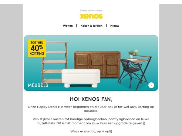 Happy Deals: tot 40% op meubels!