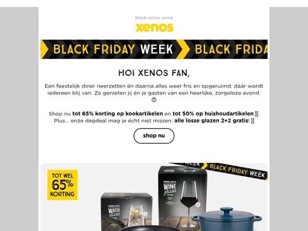 Tot wel 65% op kook artikelen en tot wel 50% op huishouden💛🖤